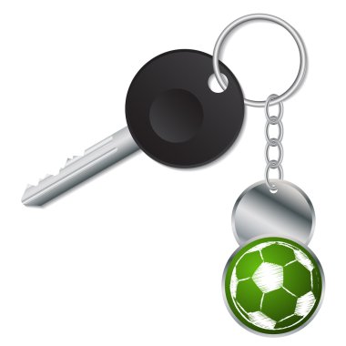 siyah metalik futbol topu ait anahtarla