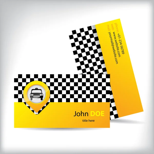Conception de carte de visite pour les entreprises de taxi — Image vectorielle