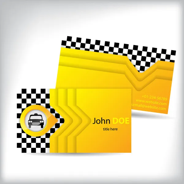 Business card design for taxi drivers — Stock Vector