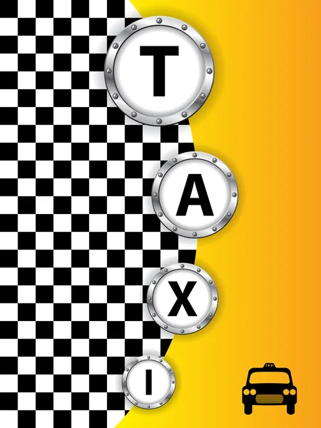 Taxi background design with metallic rings — Stock Vector