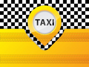 Taksi arka plan tasarımı ile lastik izleri