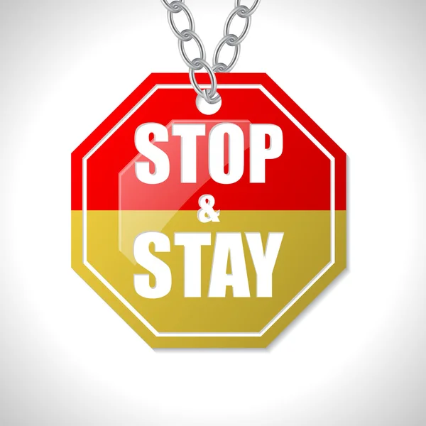 Stop and stay traffic sign — Stock Vector