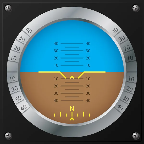 Airplane attitude indicator design — Stock Vector