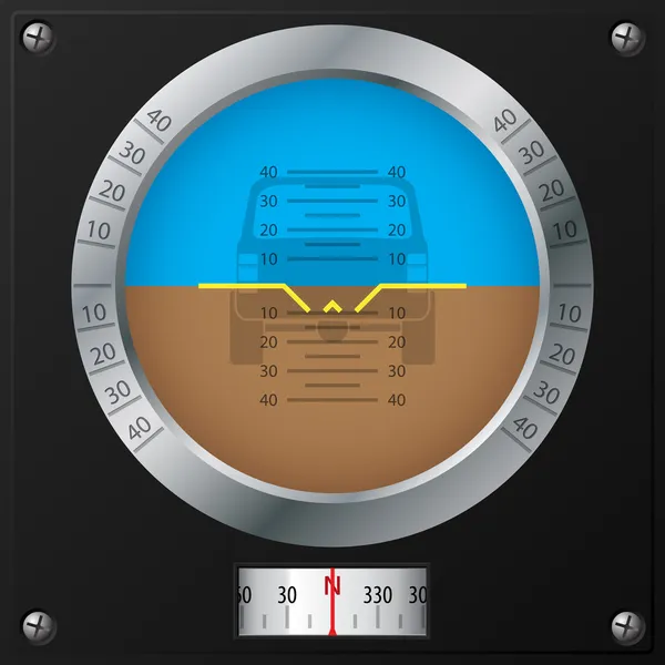 Attitude indicator design — Stock Vector