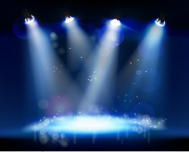 Stage. Vector illustration. clipart