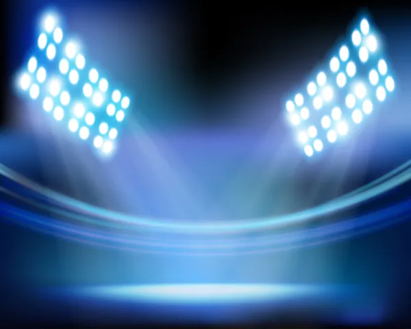 Luces del estadio. Ilustración vectorial . — Vector de stock