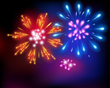 havai fişekler. vektör çizim.