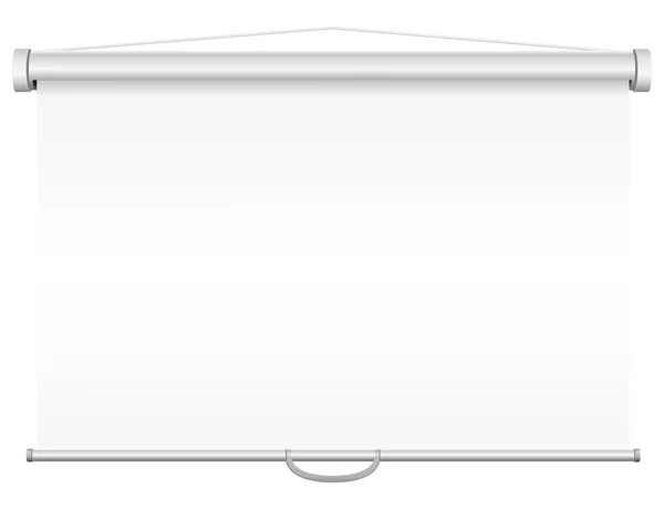 Ilustración del vector de pantalla de proyección portátil en blanco — Vector de stock