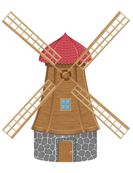 Windmill vector illustration — Stock Vector