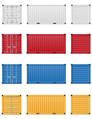 Cargo container vector illustration clipart