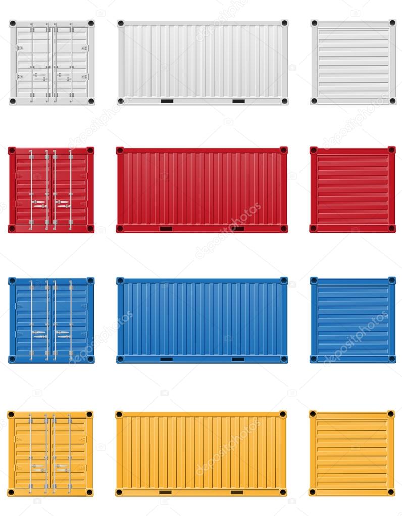 Cargo container vector illustration