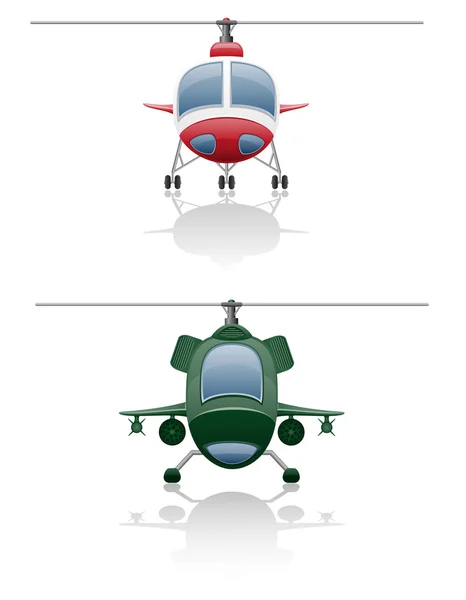 Készlet ikonok-helikopter vektoros illusztráció — Stock Vector