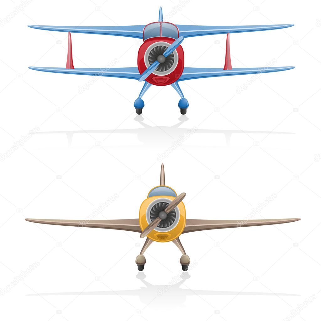 Old airplane vector illustration