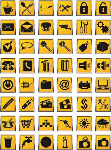 Conjunto de iconos para la ilustración vectorial de diseño — Vector de stock