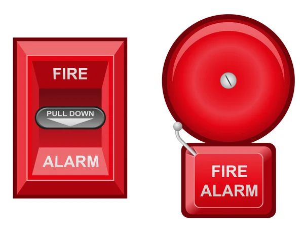 Fire alarm vector illustration — Stock Vector