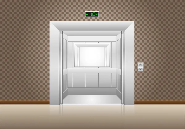 Elevator doors open — Stock Vector