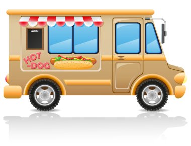 Araba sosisli fast food şekil