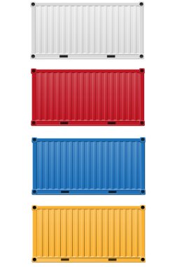 Kargo konteyner illüstrasyon