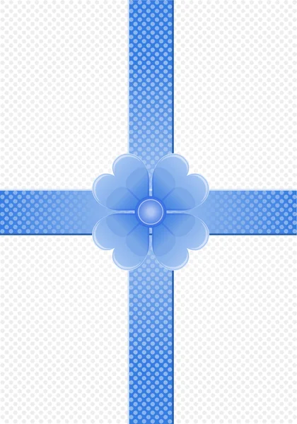 Grauer Hintergrund mit blauen Streifen und einer Blume — Stockfoto