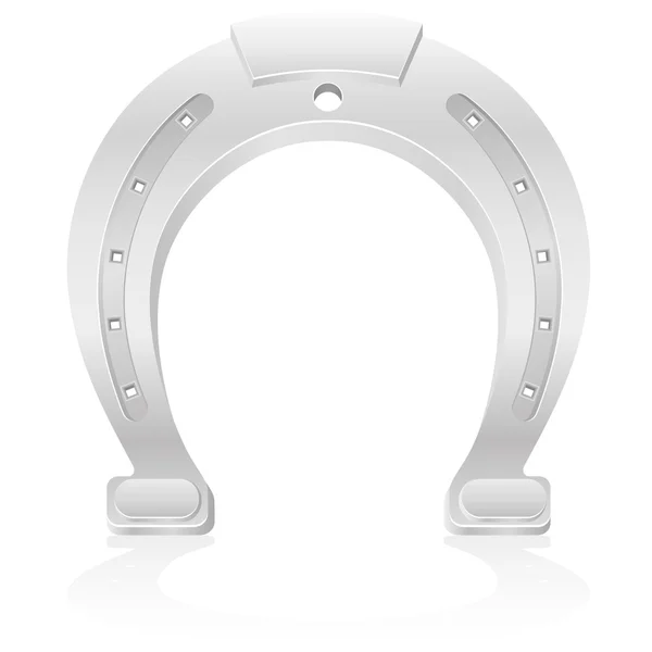 Silver horseshoe talisman charm illustration — Stock Photo, Image