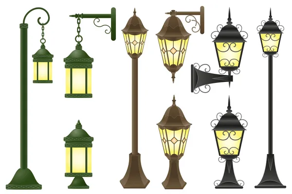 Set streetlight illustration — Stock Photo, Image