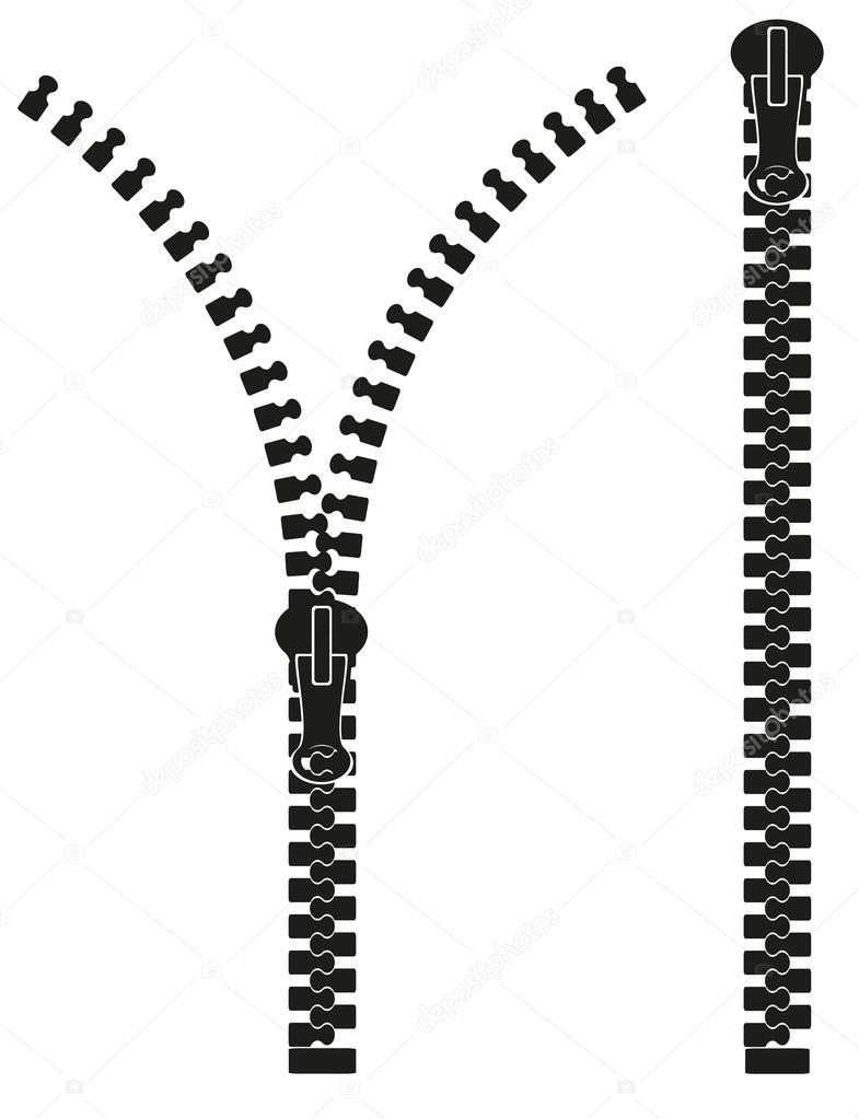 Zipper silhouette illustration