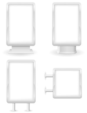 boş bilboard reklam ve Duyurular vektör illustra için