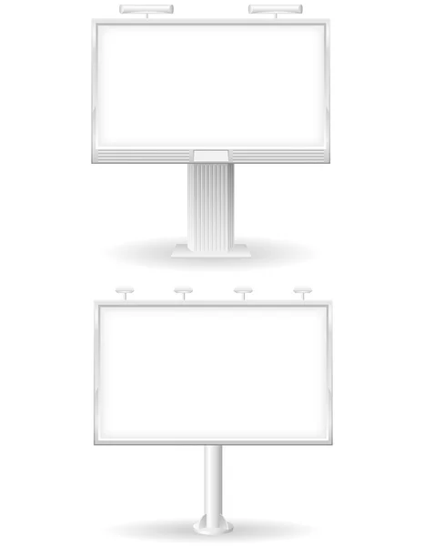 Bilboard em branco para publicidade e anúncios vector illustra — Vetor de Stock