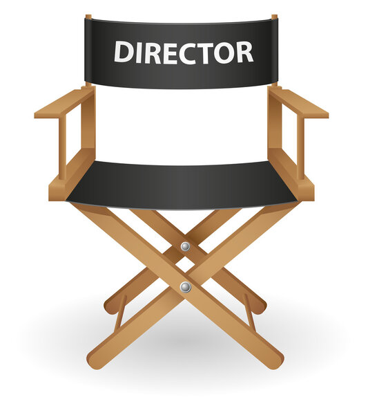 Director movie chair vector illustration