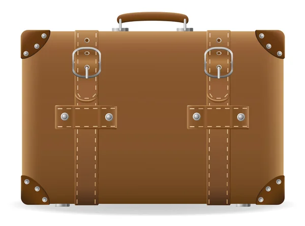 Vieille valise pour illustration vectorielle de voyage — Image vectorielle