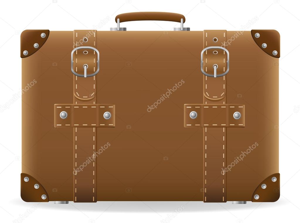 Old suitcase for travel vector illustration