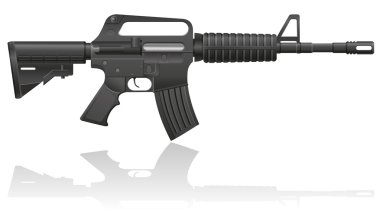 Otomatik makine m-16 vektör çizim