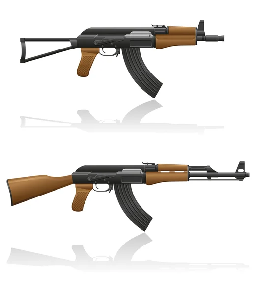 Macchina automatica AK-47 Kalashnikov vettoriale illustrazione — Vettoriale Stock