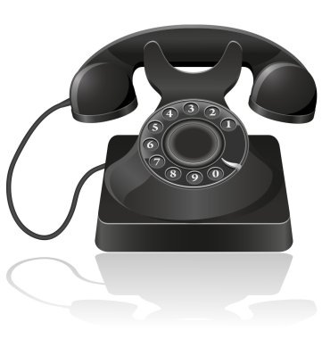 eski telefon vektör çizim