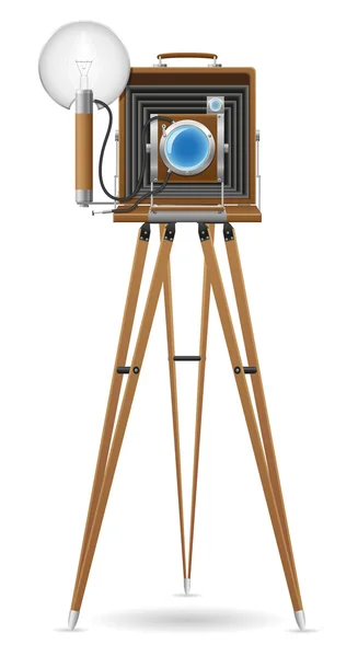 Old camera photo vector illustration — Stock Vector