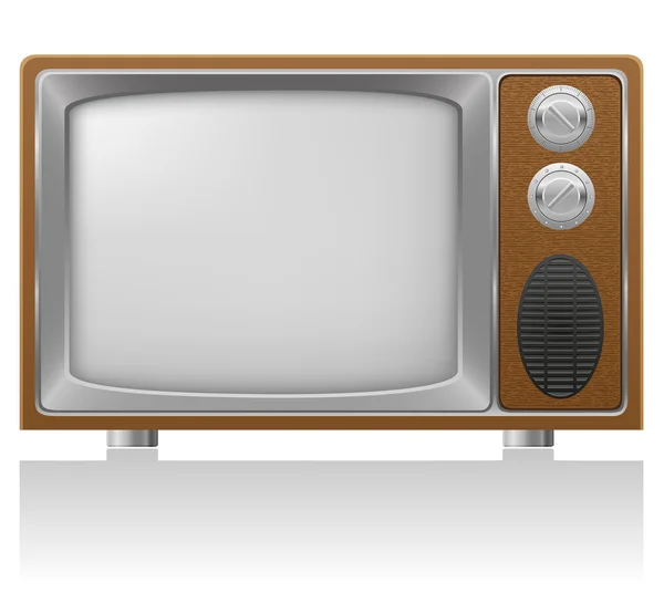 Παλιά εικονογράφηση διάνυσμα τηλεόραση — Διανυσματικό Αρχείο