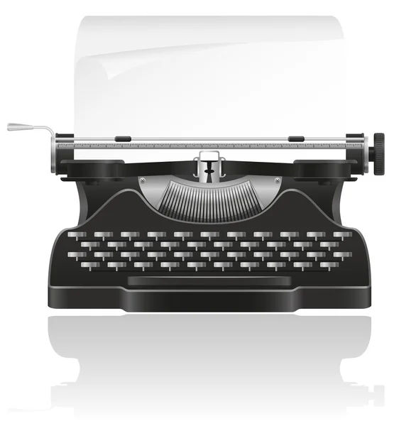 Régi typewriter vektoros illusztráció — Stock Vector