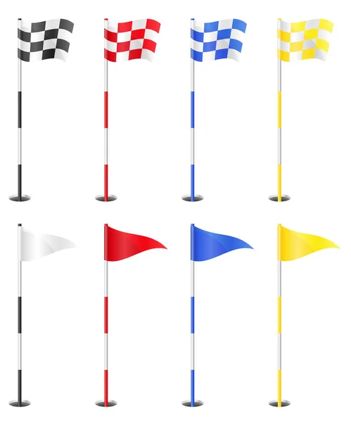 Golf flaggor vektor illustration — Stock vektor