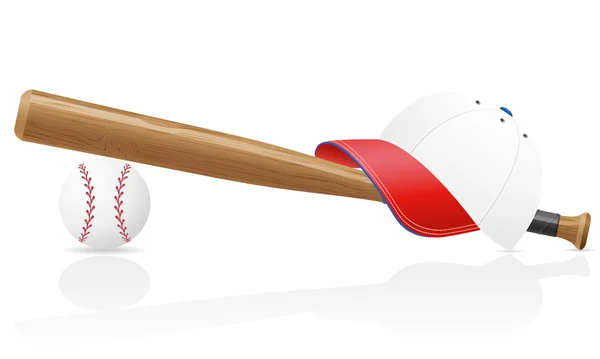Baseball ball cap and bit vector illustration — Stock Vector