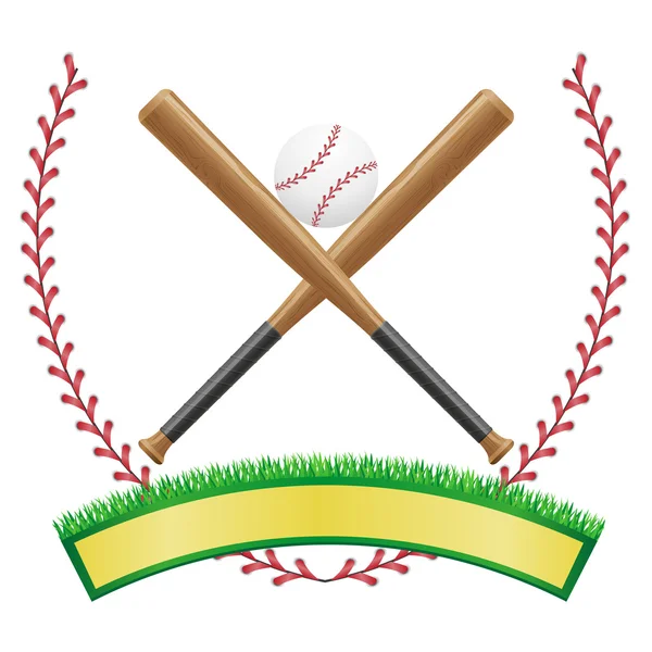 Baseball banner emblem vector illustration — Stock Vector