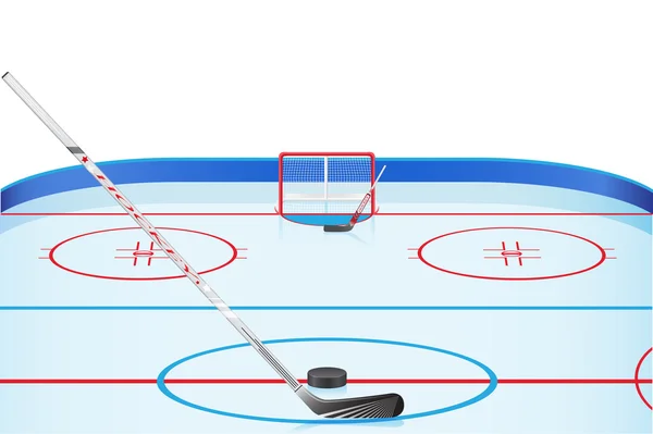 Ilustración del vector del estadio de hockey — Vector de stock