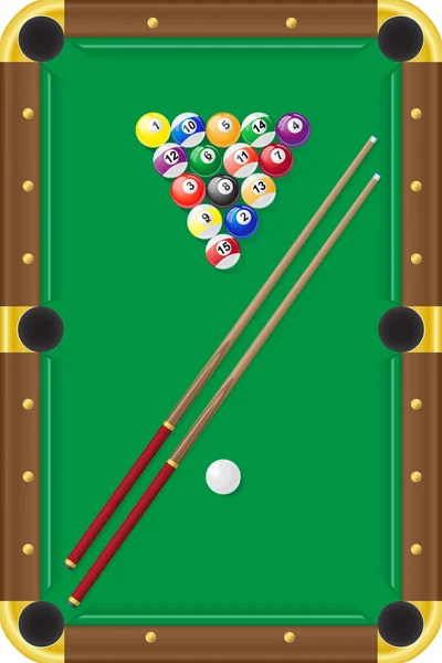 Billard illustration vectorielle — Image vectorielle