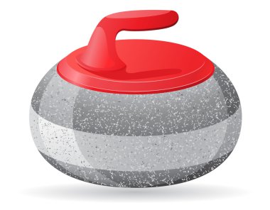 spor oyunu curling için taş illüstrasyon vektör