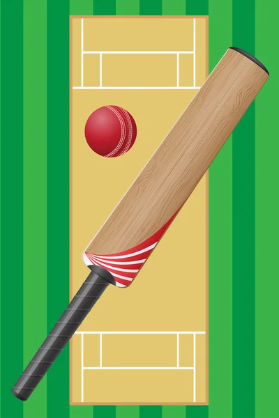 Jogo de críquete esporte — Vetor de Stock