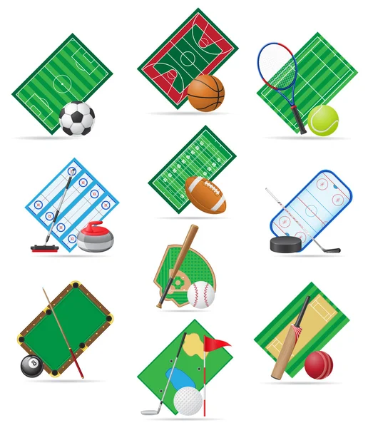 Set iconos deporte vector ilustración — Archivo Imágenes Vectoriales