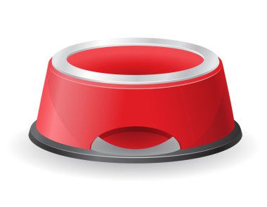 Yemek vektörü illüstrasyonu için köpek kasesi