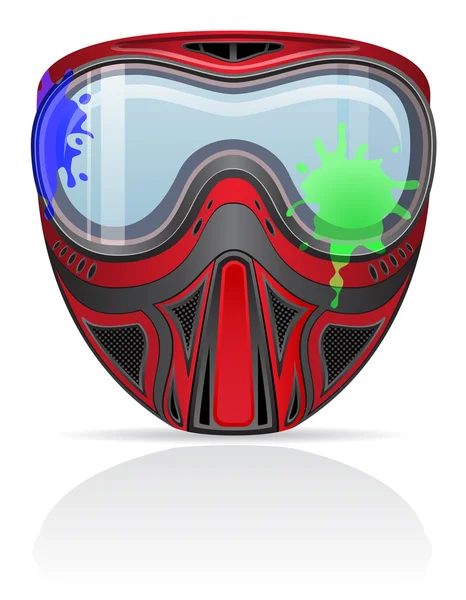 Paintball máscara vector ilustración — Vector de stock