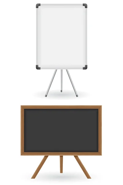 Wooden and plastic school board vector illustration — Stock Vector