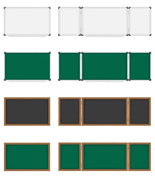 Holz und Kunststoff Schultafel Vektor Illustration — Stockvektor