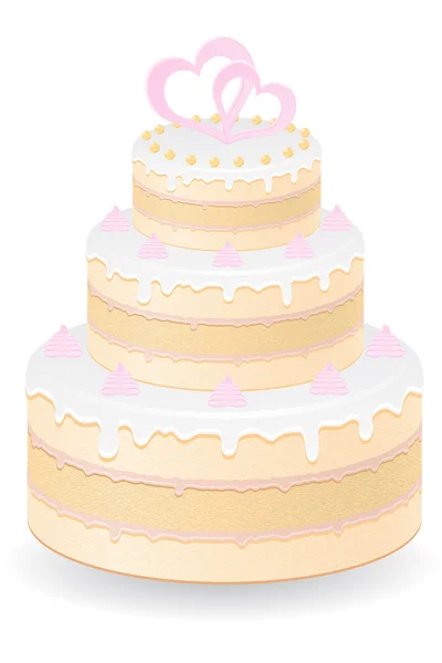 Wedding cake vector illustration — Stock Vector